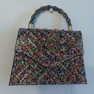 House of Harlow 1960 Multicolor Beaded Clutch